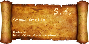 Stamm Attila névjegykártya