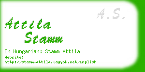 attila stamm business card